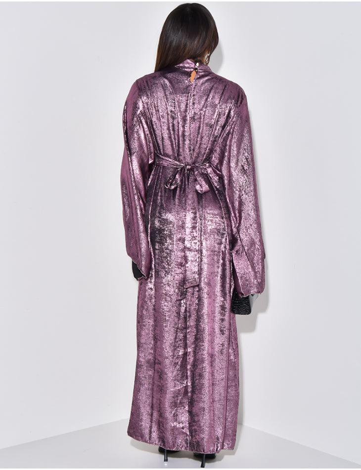 Hannah shimmer dress styled for a formal event