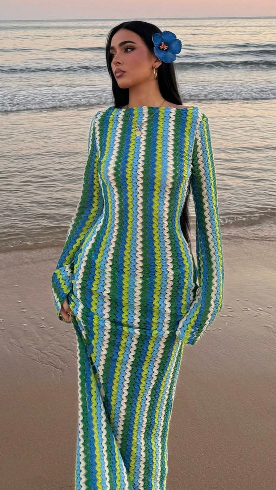 Chevron Maxi Dress
