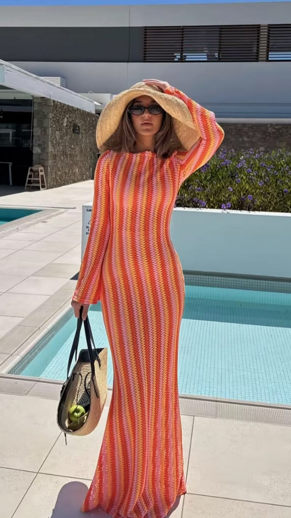 Chevron Maxi Dress