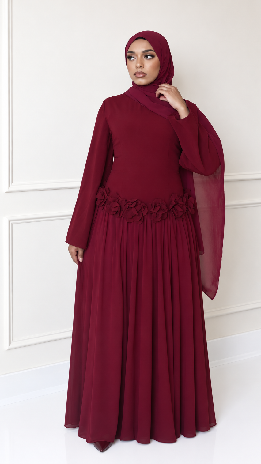 Natasha Floral Waist Maxi Dress