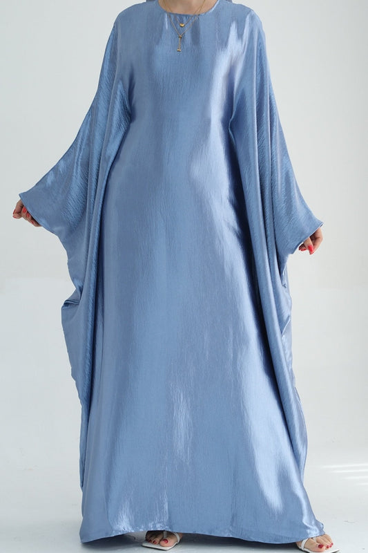 Zarah Butterfly - Wrinkled Satin Abaya