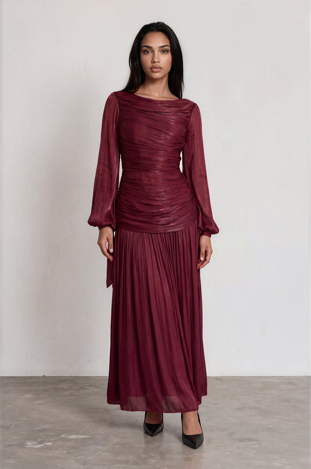 Aurora Pleated Gown