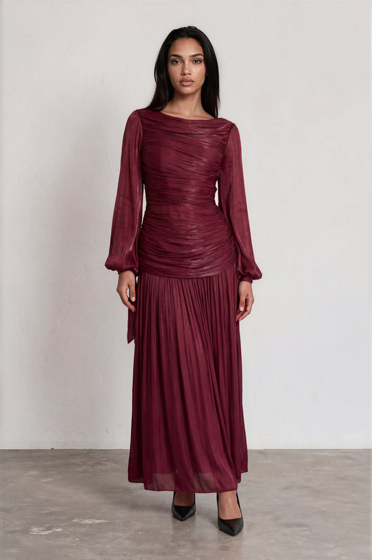 Aurora Pleated Gown