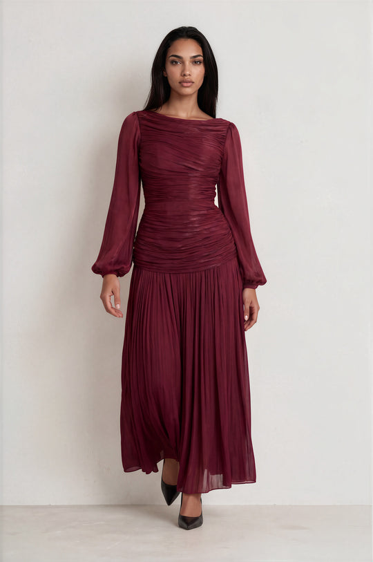 Aurora Pleated Gown
