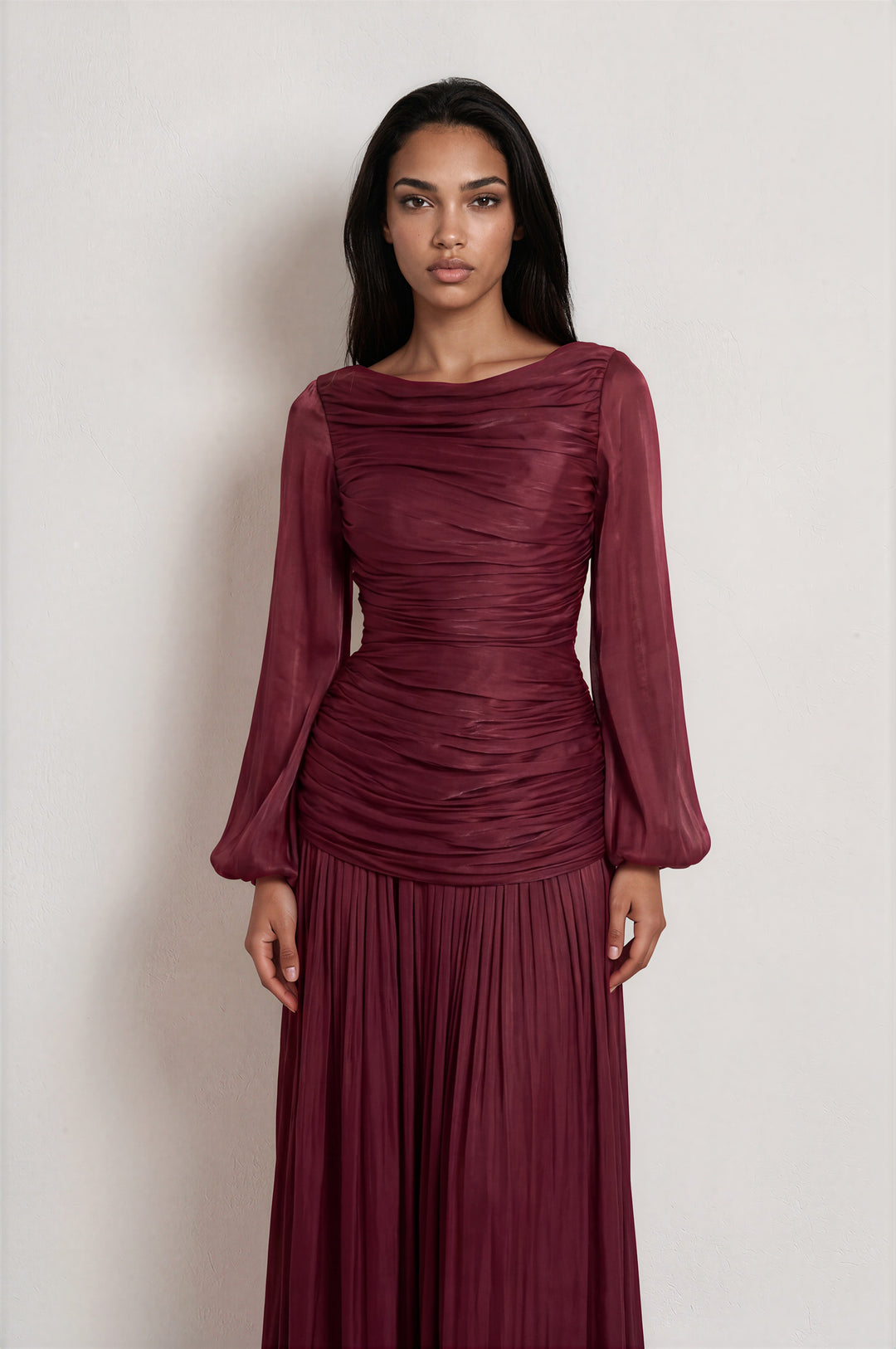 Aurora Pleated Gown