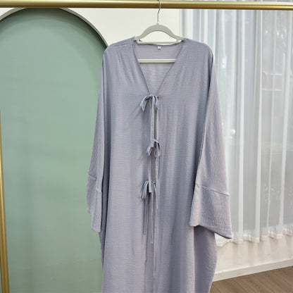 Sarah - open Abaya with bows