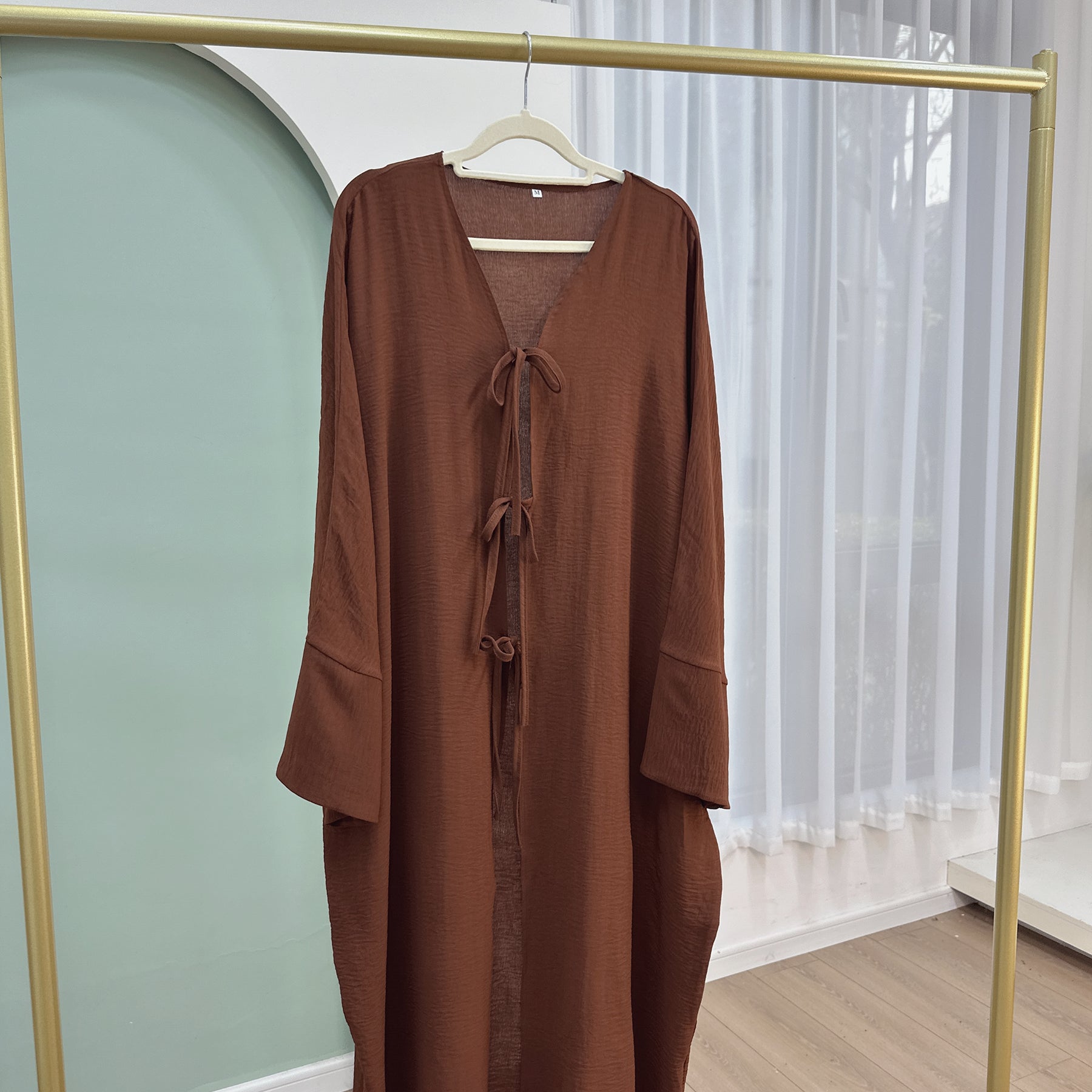 Sarah - open Abaya with bows