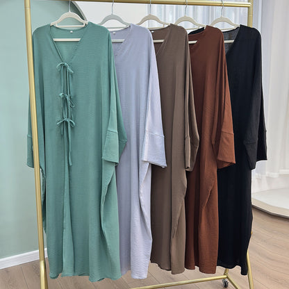 Sarah - open Abaya with bows