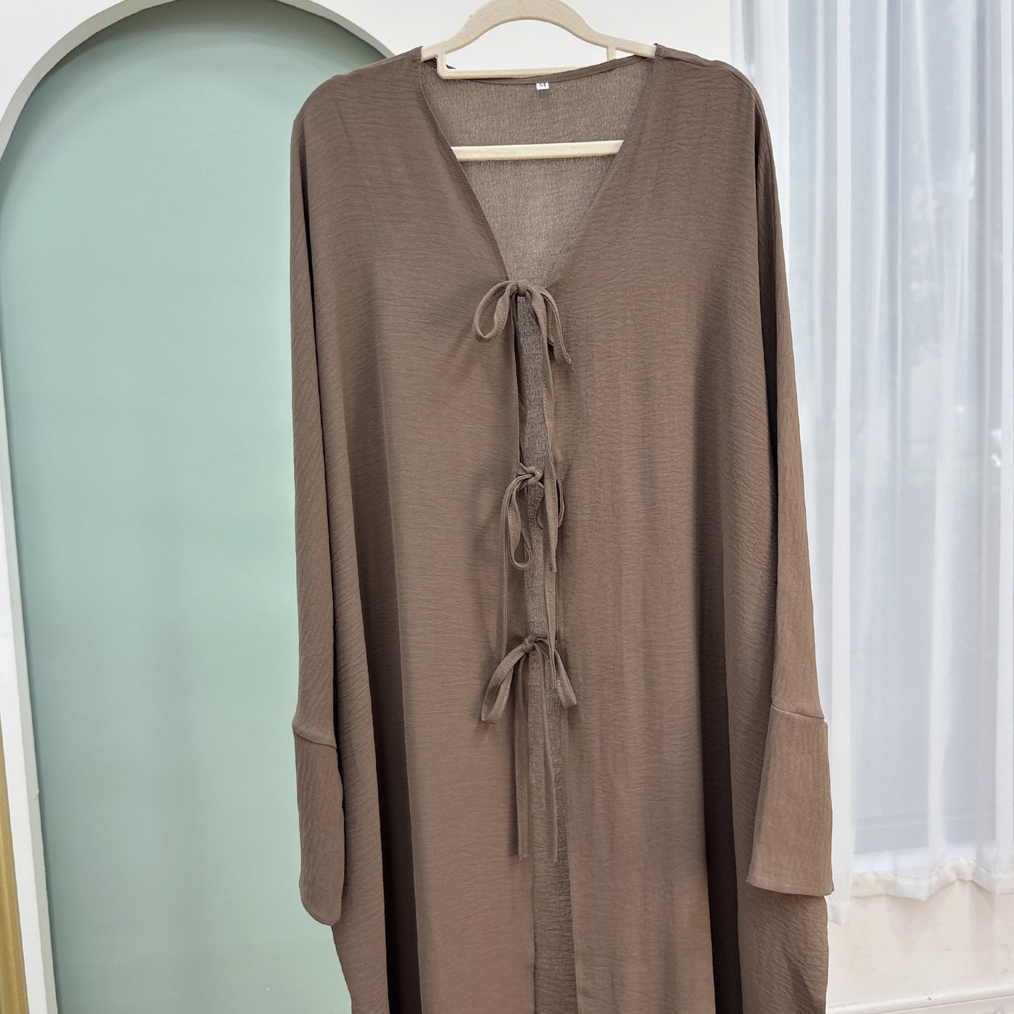 Sarah - open Abaya with bows