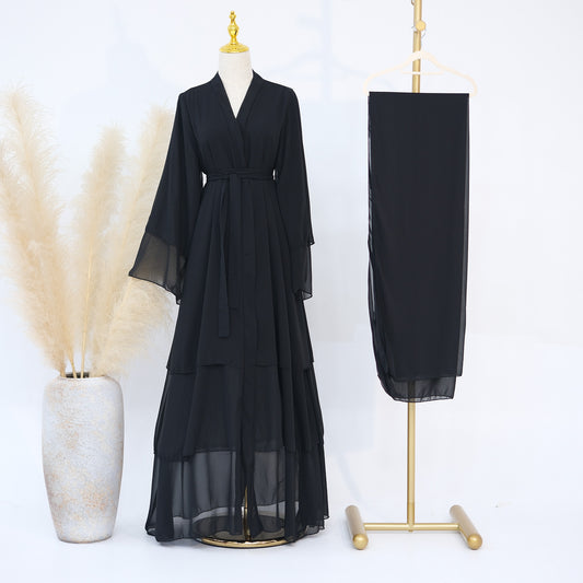 NOOR Layered - Chiffon Abaya