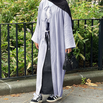 Sarah - open Abaya with bows