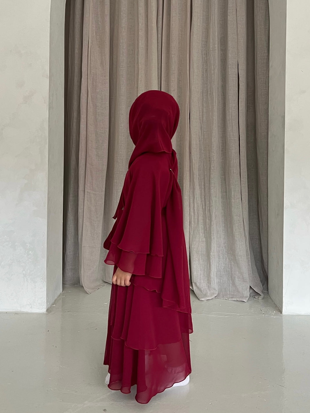 NOOR Layered Chiffon Abaya -CHILDREN