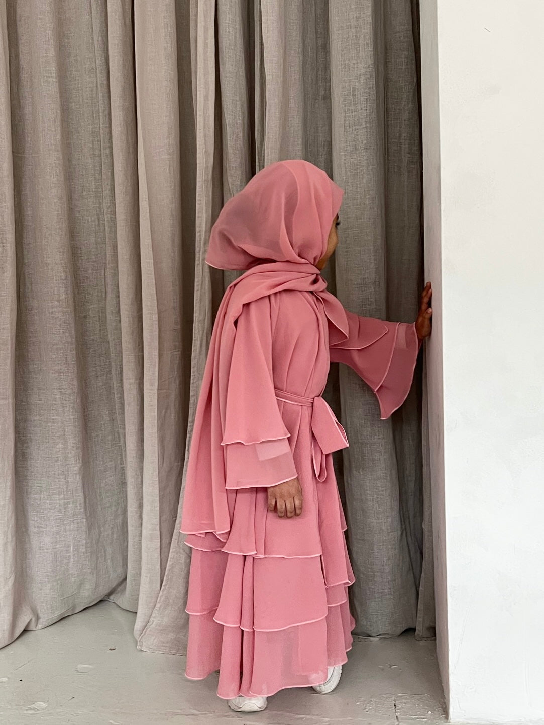 NOOR Layered Chiffon Abaya -CHILDREN