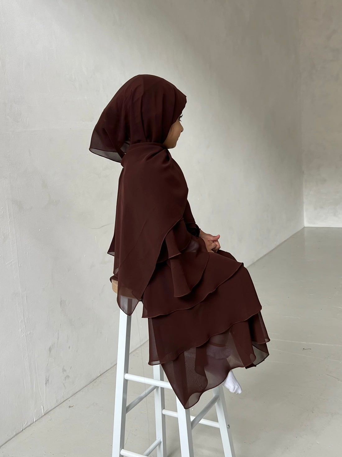 NOOR Layered Chiffon Abaya -CHILDREN