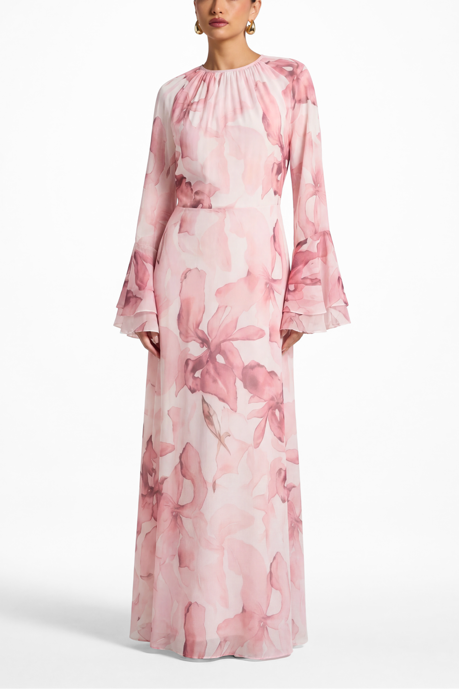 Celine Floral Chiffon Dress